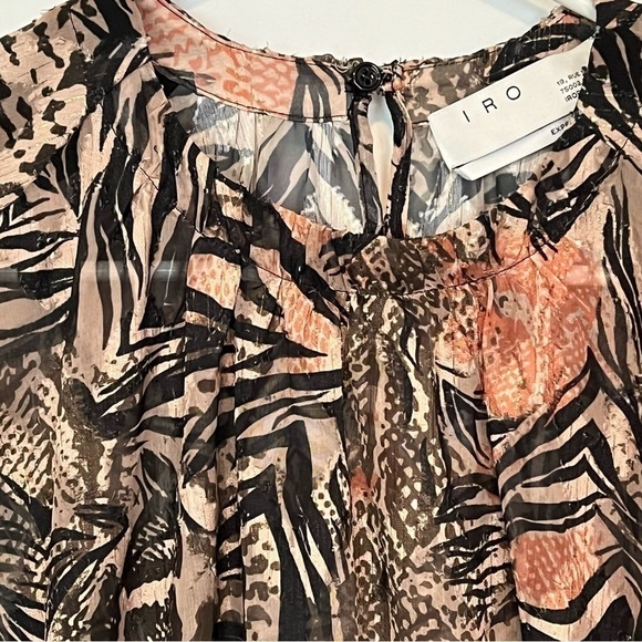 IRO Bardes Long Sleeve Peplum Blouse Size 42 XL - Picture 5 of 12